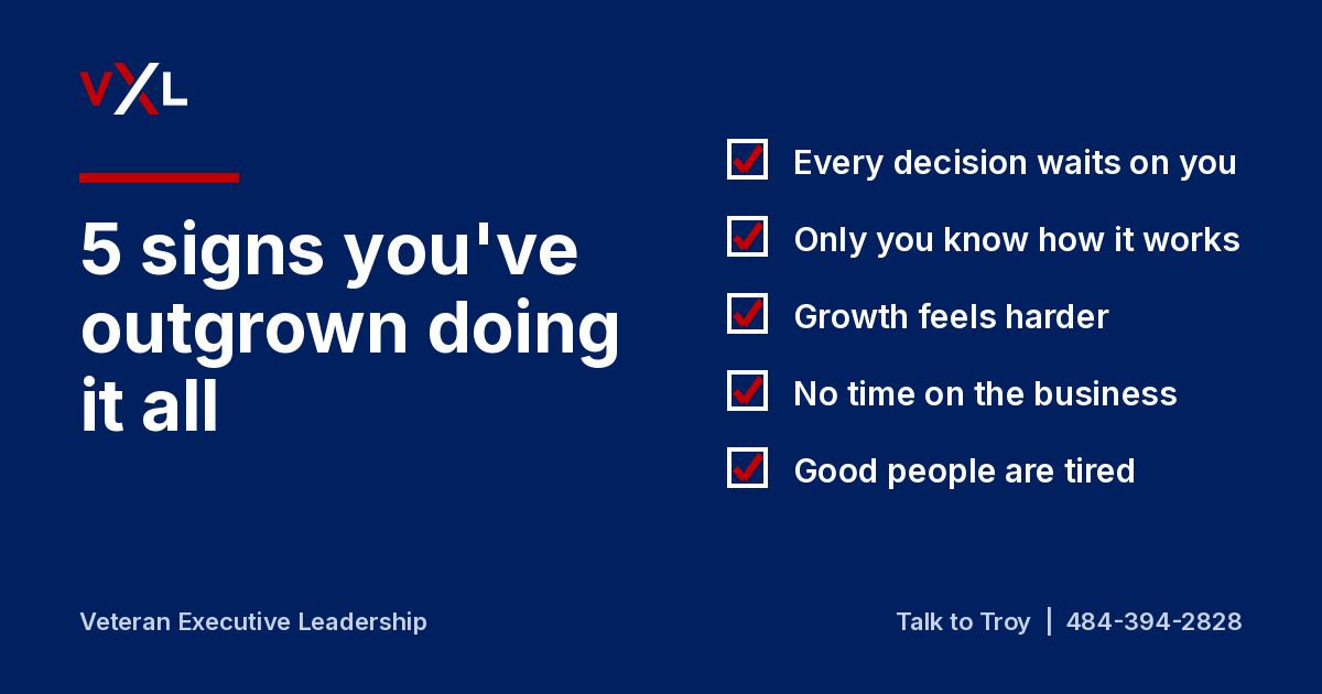How do I know I've outgrown doing it all myself?
