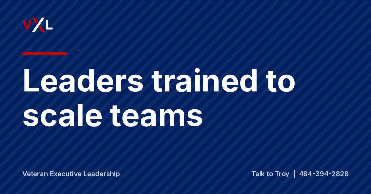 Why do veteran leaders scale teams so well?